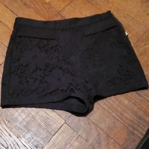 Forever 21 black lace high waisted shorts